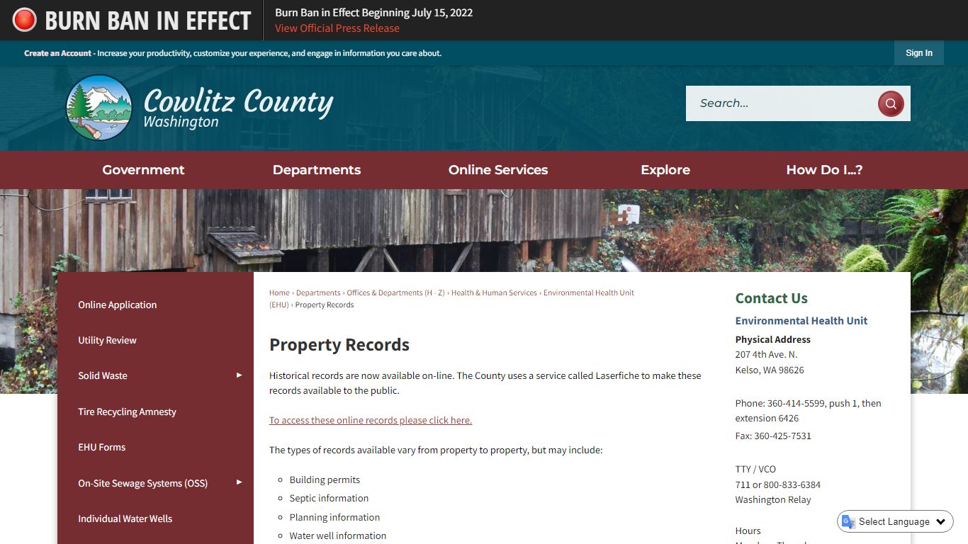 Property Records | Cowlitz County, WA - Official Website